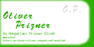 oliver prizner business card